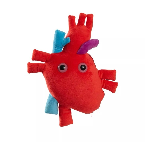 GIANTmicrobes Deluxe 15" Heart with Blood Cells Plush, Heart Stuffed Animal, - Picture 7 of 7